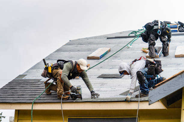 Professional Roofing technician working in Reedsport, OR